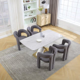 COOLMORE Contemporary Designed Velvet Fabric Upholstered Accent/Dining Chair /Barrel Side Chairs W395P224765
