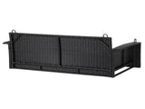 49in Black Rattan Blue Cushion Rattan Swing Chair 06973995