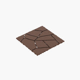 Stone Style 12" Patio Deck Tiles, DIY Module Interlocking Decking Tiles Floor Tile,Easy and Quick W206P196575
