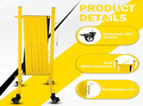 Metal Expandable Barricade, 11FT Traffic Barricade with Casters, Retractable Security Gate, Portable 86852795