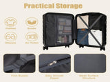 20 Inch ABS Hard Shell Travel Checked Luggage - Scratch Resistant Surface Four Multi-Directional W2787P437148