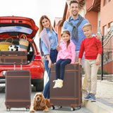 Hardshell Luggage Sets 3 Pieces 20"24" Luggages and Cosmetic Case Spinner Suitcase with TSA Lock N732P171583O