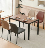 Dark Grey PU Leather Dining Chairs Set of 4 Faux Leather Dining Chairs Living Room Chair Modern W1164P195156