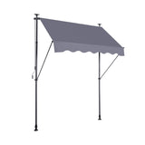 Manual Retractable Awning-78'' Non-Screw Outdoor Sun Shade Cover with UV Protection 100% Polyester W419142759