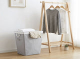 (2 pack) Polyester Laundry Hamper with Removable Liner, Slim Rectangle with Carrying Handles, Gray 66444303