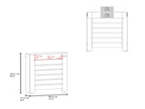 Risk Radiator Cover with Storage, Space,Saving Design, Natural Oak and White B128P343767