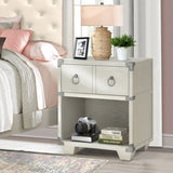 Grey 1-drawer Nightstand B062P185698