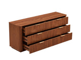 6 Drawers Dresser,55" Wide Modern Chest of Drawers Curved wave Design, Dresser TV Stand, Wood Drawer W1820P324616