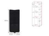 Malibu 62" Tall Double Door Corner Linen Cabinet with Four Shelves B070P210744