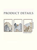 CIFbuy3pcs/aet Minimalist Mountain Landscape Metal Wall Art Square Hollow-Out Panels, Mesmerizing 37234795