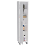 Laska 70" Tall Storage Cabinet Broom Closet with Broom Hangers,and Four Shelves B200P239805