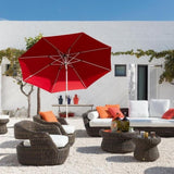 10FT Patio Umbrella, Outdoor Table Umbrella with Push Button Tilt and Crank, UV Protection W1859P195380