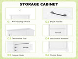 Tall Bathroom Storage Cabinet, Freestanding Storage Cabinet with Twos and Adjustable Shelves, N725P246463K