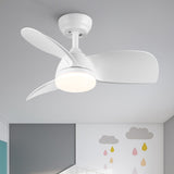 ZNTS 28 In Intergrated LED Ceiling Fan Lighting with White ABS Blade W1367P182807