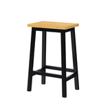 K&K Solid Wood Bar Stools , 25.6" Tall Set of 2 Bar Chairs, Kitchen Counter Stools N707P185529B