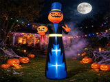 10FT Halloween Inflatable Pumpkin Gentleman with Rotating Pumpkin Head, Built-in Blower, Outdoor 80050289