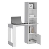 ZNTS Iowa Computer Desk with 1-Cabinet and 4-Tier Bookcase B200P188863