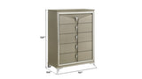 Samantha Modern Style 5-Drawer Chest Made with Wood & Mirrored Drawer Handles B009130149