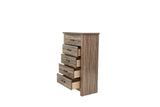 ZNTS Natural Finish Striking Wooden 1pc Chest Of Drawers Storage Bedroom Furniture Rustic Gray Oak / B011P193967