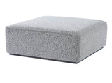 Square Upholstered Ottoman with Black Solid Wood Rubber Feet N769P350123B