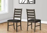 Dining Chair, 38" Height, Dining Room, Kitchen, Set Of 2, Side, Upholstered, Antique Grey, Grey B2710P287010
