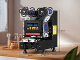 Cup Sealing Machine Full Automatic, Electric Cup Sealer 500-600 Cups/H, Bubble Tea Machine with LCD 65970414
