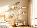 Tree Shaped Stand with Full Spectrum Grow Light, White Metal Frame 15081871