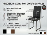 2-Pack - Premium PU office/dining chairs with high-density foam, sturdy iron legs , W2920P411149