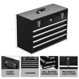 ZNTS Metal Tool Box with 4 Drawers Portable Steel Tool Chest with Metal Cylinder Lock and Latch Closure, W3037P241994