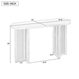 TREXM Farmhouse Rattan Console Entryway, Narrow Console with Storage, Hallway N715P245743M