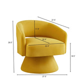 Modern Swivel Barrel Chair, Upholstered Velvet Round Accent Chairs,360 Degree Comfy Swivel Chair W2186P178772