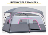 6 Person Outdoor Camping Tent, Waterproof Windproof Easy Setup, Double Layer Family Camping Tent 59606108