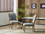French Country Dining Chairs Elegant Cane Backrest & Upholstered Seats with Fluted Legs N767P263677D