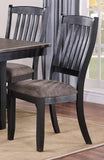 ZNTS Dark Coffee Classic Wood Kitchen Dining Room Set of 2 Side Chairs Fabric upholstered Seat Unique B01183542