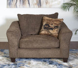 Camero Fabric Pillowback Arm Chair, Brown T2574P195451