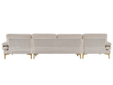U-Shaped 4-Seat Indoor Modular Sofa Creamy-White 66522610