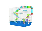 23" 5-Tier Hamster Cage with Exercise Wheel, Small Pet Habitat for Dwarf Hamsters & Gerbils, Blue 33810996