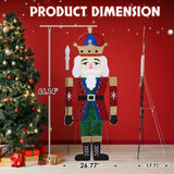 Lighted Nutcracker Christmas Yard Decorations, Pre-lit 2D Nutcracker Soldier with 162 LED Warm White 36891405