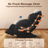 ZNTS Deluxe Massage Chair, Full Body Zero Gravity Recliner with AI Voice Control, SL Track, Bluetooth, W2561P157967