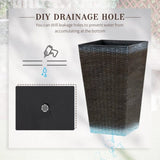 3 PCS Indoor Planters with Drainage Hole Gray 36403940