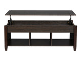 Lift Top Coffee Table Modern Furniture Hidden Compartment and Lift Tabletop Brown 11672381