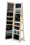 ZNTS Full Length Mirror 360&deg; Swivel Jewelry Cabinet W2512P232469