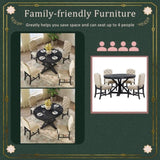 TREXM Retro Style Dining Chair Set with 4 Upholstered Chairs for Dining Room and Living Room WF298830AAP
