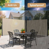 Retractable Side Screen Awning, UV Resistant, Waterproof, Patio Privacy Screen for Garden, Balcony, W419P286382
