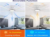 52 inch Ceiling Fans with Lights, Large Air Volume Ceiling Fans with Reversible Quiet DC Motor and 31264744