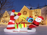 7ft Inflatable Santa Claus Decoration - 5 Built-in LED Lights 210T Polyester Quick Inflation Outdoor 25535270