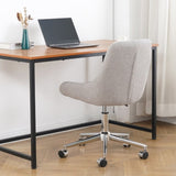Modern teddy fleece fabric with chrome legs living room furniture dining chair, soft and W210127513