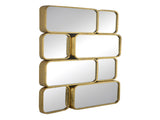 32" in Mirror with Golden Metal Framed Decorative Rectangle Mirror for Bedroom, Dressing Room, W2078124319