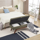 COOLMORE Teddy wool fabric, solid wood feet for solid weighing, and bed end stool with storage W1539P242730