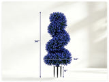 2 Pack Realistic Lifelike Faux Spiral Plant, All-Weather PE Artificial Flower Shrub for Indoor 91502657